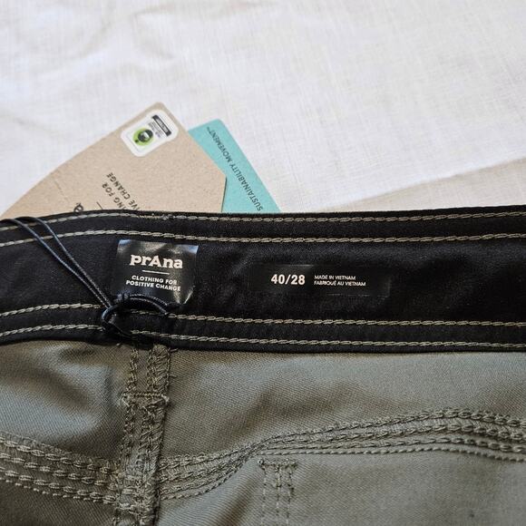 Prana Stretch Zion Pant II Straight Leg Green Camo 40x28 - Picture 4 of 11